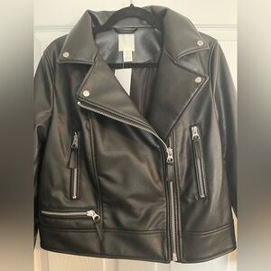 H&M Black Leather Biker Jacket